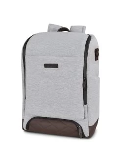 ABC Design Luierrugzak "Tour" Lichtgrijs/bruin - (L)30 X (B)17 X (H)45 Cm