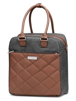 ABC Design Luiertas "Explore Diamond" Antraciet/lichtbruin - (B)35 X (H)38 X (D)14 Cm