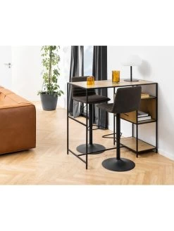 2-delige Set: Barkrukken "Kimmy" Zwart - (B)50 X (H)110 X (D)46 Cm -Babyproduct winkel ac design 2 delige set barkrukken kimmy zwart b 50 x h 110 x d 46 cm 7