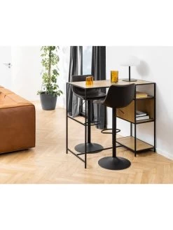 Barkrukken "Oregon" Zwart - (B)46,5 X (H)103 X (D)50 Cm -Babyproduct winkel ac design barkrukken oregon zwart b 46 5 x h 103 x d 50 cm 5