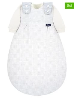Alvi 3-delige Set: Babyslaapzak "Max" Wit/lichtblauw