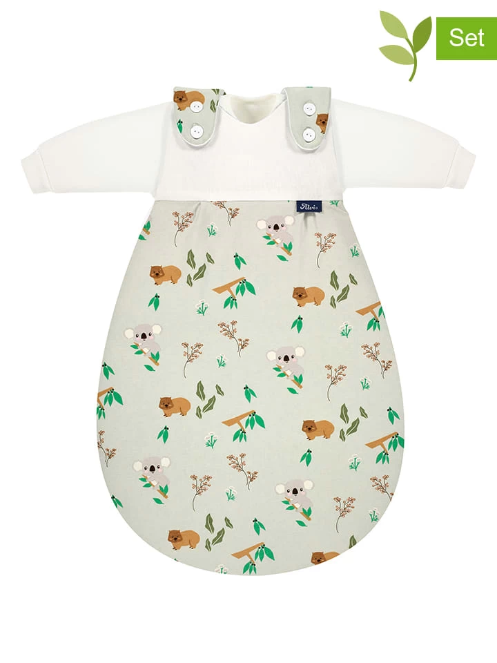 Alvi 3-delige Set: Babyslaapzakken "Mäxchen" Groen 1 Alvi 3-delige Set: Babyslaapzakken "Mäxchen" Groen