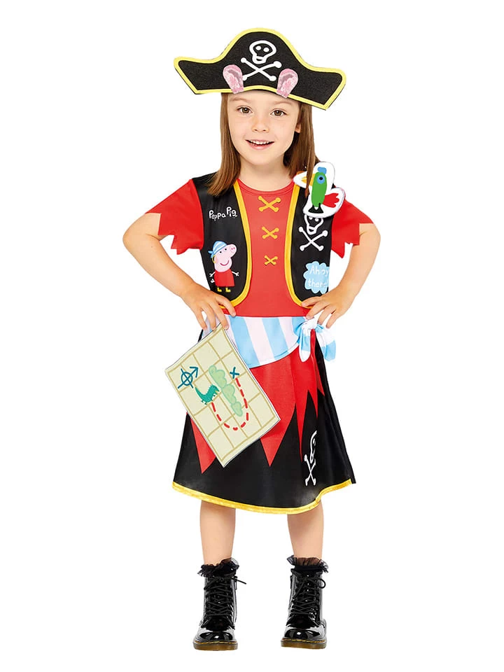 AMSCAN 2-delig Kostuum "Peppa Pig Piratin" Zwart/rood 1 AMSCAN 2-delig Kostuum "Peppa Pig Piratin" Zwart/rood