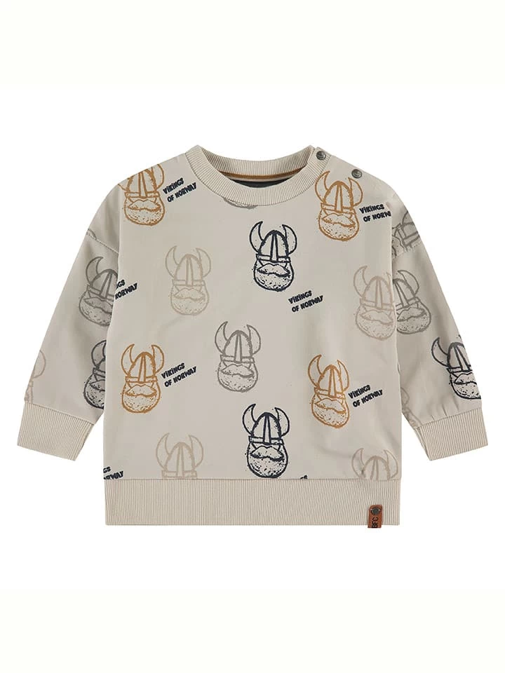 Sweatshirt Beige/zwart/oranje