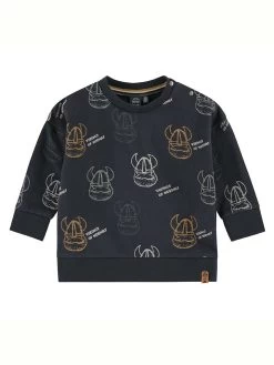 Sweatshirt Donkerblauw/beige/grijs