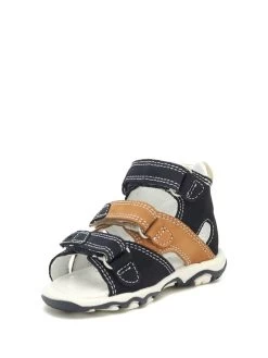 Leren Sandalen Lichtbruin/donkerblauw -Babyproduct winkel bartek leren sandalen lichtbruin donkerblauw 2