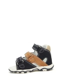 Leren Sandalen Lichtbruin/donkerblauw -Babyproduct winkel bartek leren sandalen lichtbruin donkerblauw 3
