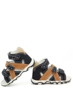 Leren Sandalen Lichtbruin/donkerblauw -Babyproduct winkel bartek leren sandalen lichtbruin donkerblauw 5