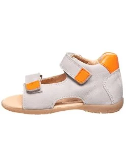 Leren Sandalen Lichtgrijs