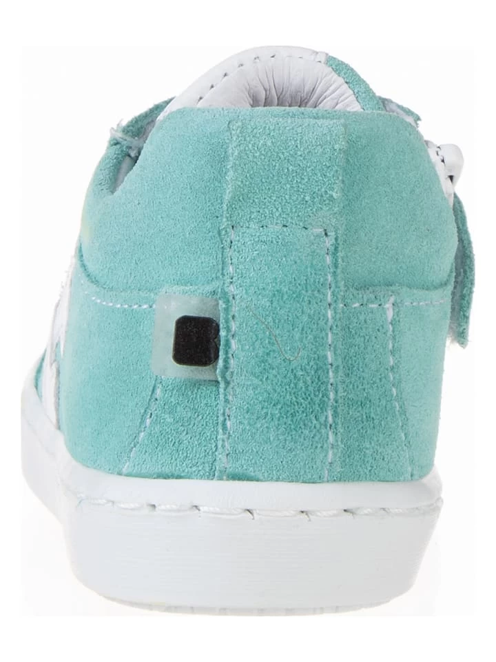 Leren Sneakers Turquoise/wit 3 Leren Sneakers Turquoise/wit - Afbeelding 3