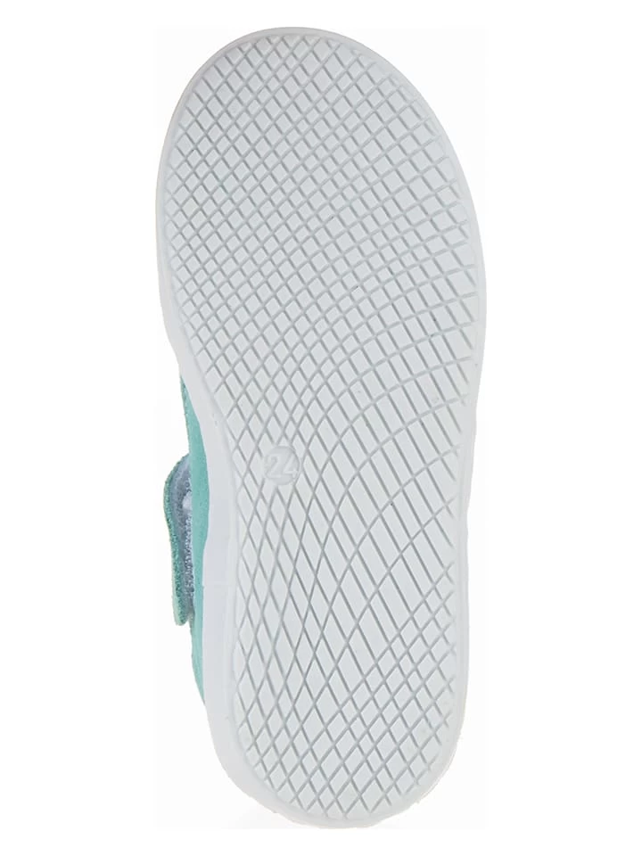 Leren Sneakers Turquoise/wit 5 Leren Sneakers Turquoise/wit - Afbeelding 5