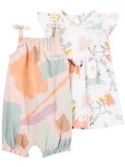 Carter's™ 2-delige Outfit Beige/wit/oranje