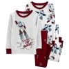 Carter's™ 2-delige Set: Pyjama's Grijs/bordeaux/meerkleurig