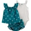 Carter's™ 3-delige Outfit Blauw/lichtgrijs