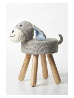 Kruk "Billy" Grijs - (H)40 X (H)45 X (D)20 Cm -Babyproduct winkel crochetts kruk billy grijs h 40 x h 45 x d 20 cm 3