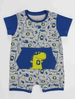 Pakje "Super Dino" Grijs -Babyproduct winkel denokids pakje super dino grijs 2