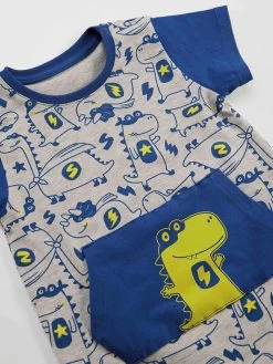 Pakje "Super Dino" Grijs -Babyproduct winkel denokids pakje super dino grijs 4