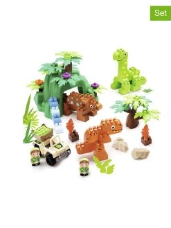 ECOIFFIER 87-delige Bouwstenenspeelset "Dinoland" Groen - Vanaf 18 Maanden