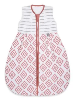 Babyslaapzak Wit/lichtroze