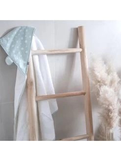 Badcape Wit/turquoise -Babyproduct winkel emmaandnoah badcape wit turquoise 5