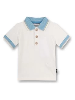 Poloshirt Crème/lichtblauw