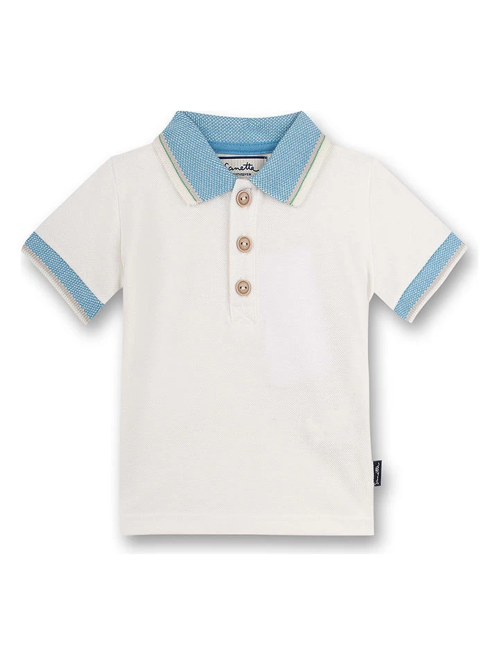 Poloshirt Crème/lichtblauw 1 Poloshirt Crème/lichtblauw