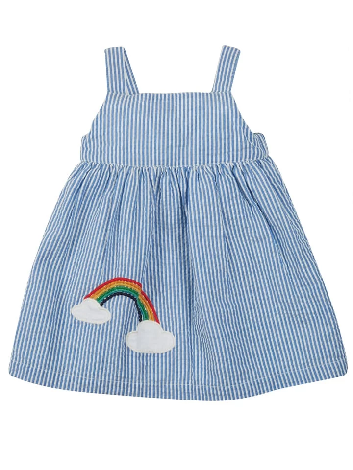 Frugi Jurk "Alma" Lichtblauw/wit