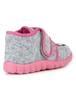 Geox Pantoffels "Zyzie" Grijs/roze -Babyproduct winkel geox pantoffels zyzie grijs roze 3