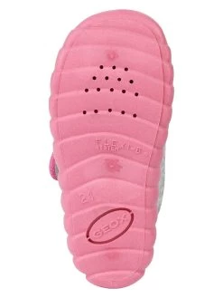 Geox Pantoffels "Zyzie" Grijs/roze -Babyproduct winkel geox pantoffels zyzie grijs roze 5