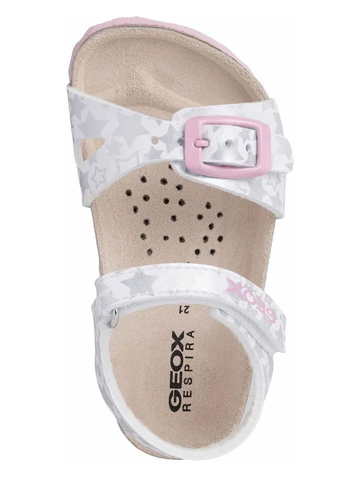 Geox Sandalen "Chalki" Wit/zilverkleurig 5 Geox Sandalen "Chalki" Wit/zilverkleurig - Afbeelding 5