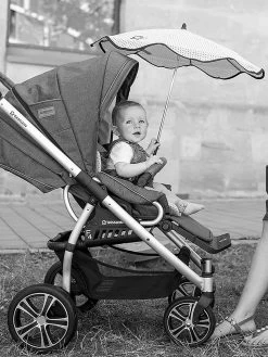 Zonnescherm Voor Kinderwagen Donkerblauw - (L)54 Cm -Babyproduct winkel gesslein zonnescherm voor kinderwagen donkerblauw l 54 cm 4