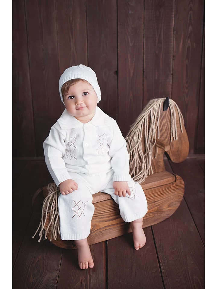 3-delige Doopoutfit "Noah" Wit 2 3-delige Doopoutfit "Noah" Wit - Afbeelding 2