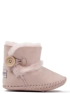 Babyschoenen Met Lamsvacht "Booty" Lichtroze