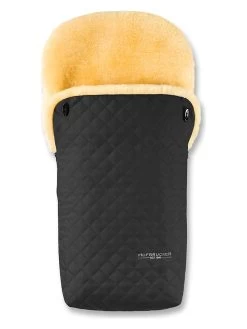 Voetenzak Met Lamsvacht "Putzi Limited Edition" Zwart - (L)90 X (B)34 Cm