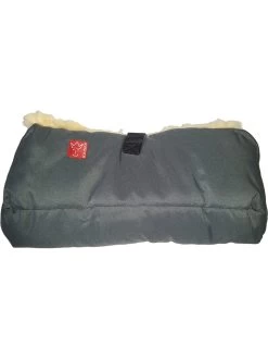 Handwarmer Met Lamsvacht "Biggy" Antraciet - (L)22 X (B)45 Cm