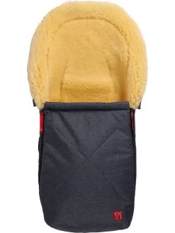 Knuffelzak Met Lamsvacht "Emmi" Donkerblauw - (L)80 X (B)37 Cm