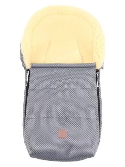 Knuffelzak Met Lamsvacht "Emmi" Grijs - (L)80 X (B)37 Cm