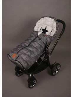 Thermo-voetenzak "Camo Star" Grijs - (L)100 X (B)43 Cm -Babyproduct winkel kaiser naturfellprodukte thermo voetenzak camo star grijs l 100 x b 43 cm 6