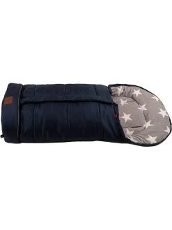 Thermo-voetenzak "Jo Starprint" Donkerblauw/grijs - (L)105 X (B)43 Cm -Babyproduct winkel kaiser naturfellprodukte thermo voetenzak jo starprint donkerblauw grijs l 105 x b 43 cm 2