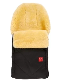 Voetenzak Met Lamsvacht "Duub" Zwart - (L)88 X (B)47 Cm