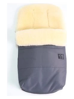 Voetenzak Met Lamsvacht "Natty" Blauwgrijs - (L)85 X (B)45 Cm