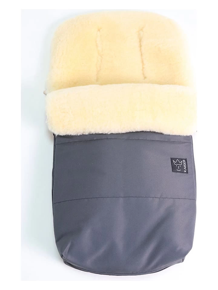 Voetenzak Met Lamsvacht "Natty" Blauwgrijs - (L)85 X (B)45 Cm 1 Voetenzak Met Lamsvacht "Natty" Blauwgrijs - (L)85 X (B)45 Cm