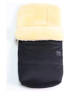 Voetenzak Met Lamsvacht "Natty" Zwart - (L)85 X (B)45 Cm