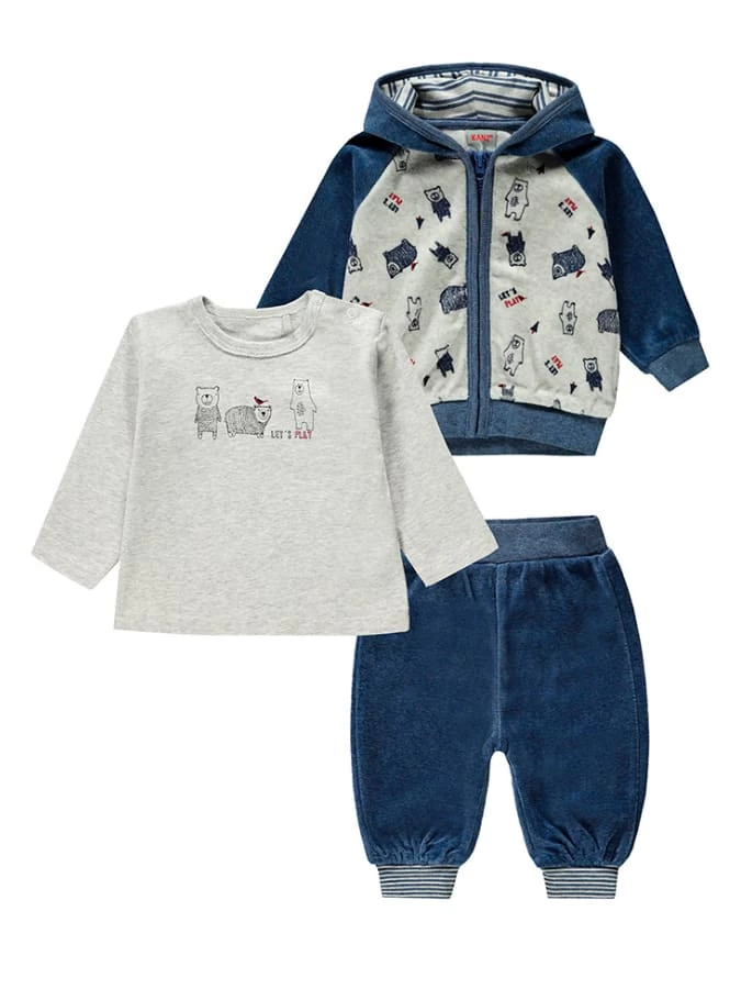 Kanz 3-delige Outfit Grijs/donkerblauw 1 Kanz 3-delige Outfit Grijs/donkerblauw