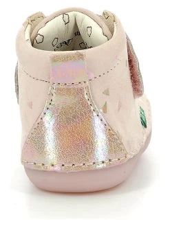 Kickers Leren Loopleerschoenen "Sabio" Lichtroze -Babyproduct winkel kickers leren loopleerschoenen sabio lichtroze 2