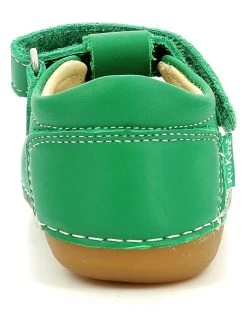 Kickers Leren Loopleerschoenen "Sushy" Groen -Babyproduct winkel kickers leren loopleerschoenen sushy groen 2