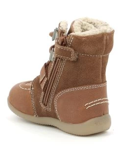 Kickers Leren Winterlaarzen "Bamacho" Lichtbruin -Babyproduct winkel kickers leren winterlaarzen bamacho lichtbruin 3