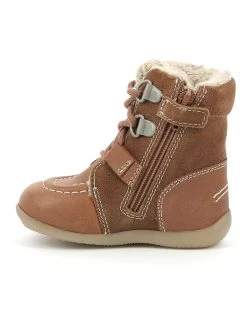 Kickers Leren Winterlaarzen "Bamacho" Lichtbruin -Babyproduct winkel kickers leren winterlaarzen bamacho lichtbruin 4