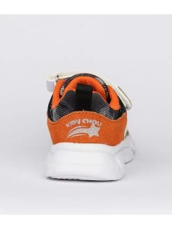 Sneakers Kaki/oranje -Babyproduct winkel kidy chou sneakers kaki oranje 3