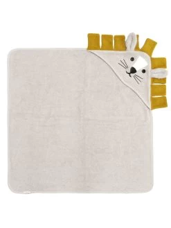 Badcape "Leeuw" Crème - (L)75 X (B)75 Cm -Babyproduct winkel kindsgut badcape leeuw creme l 75 x b 75 cm 2